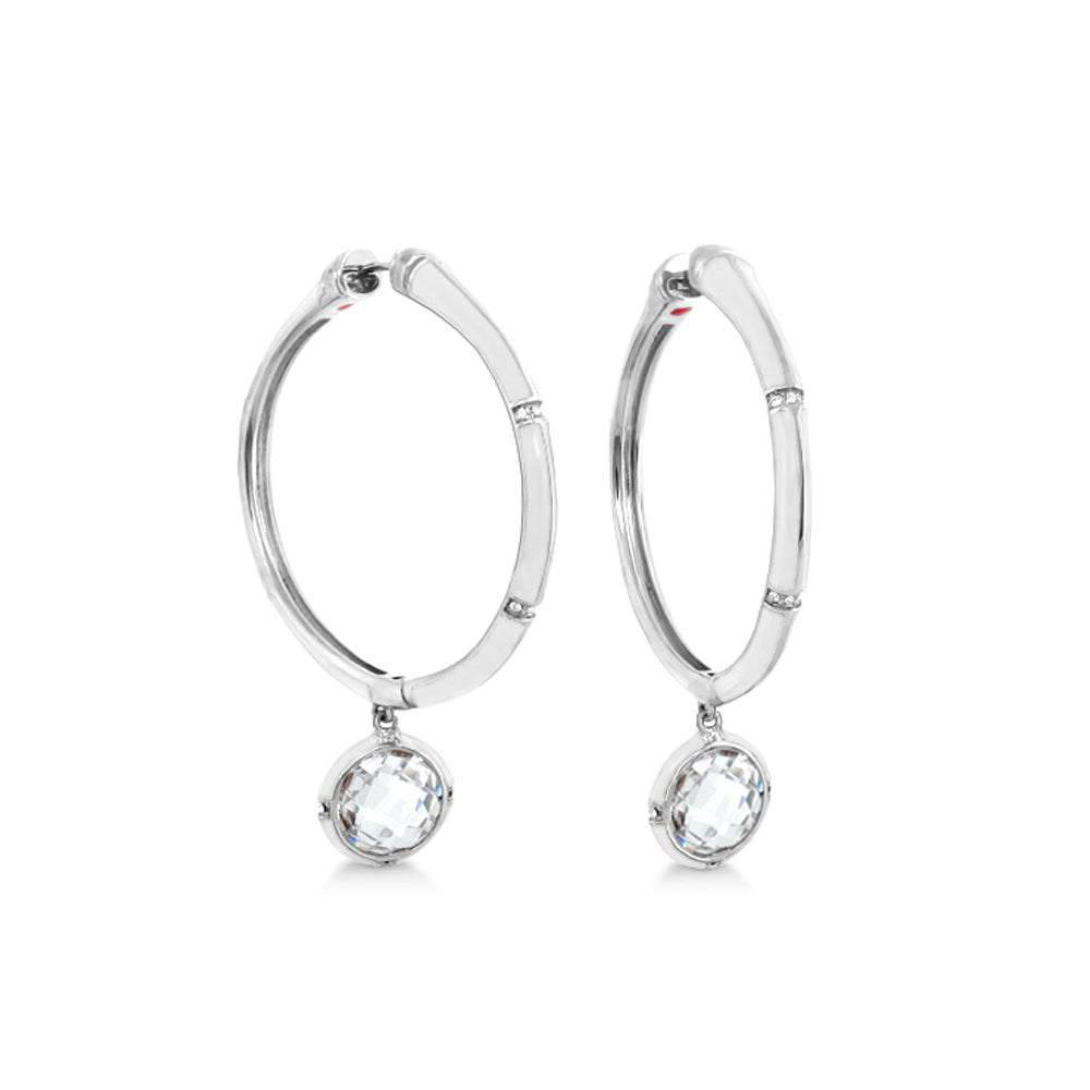 Prince Charming Cubic Zirconia Hoop Earring