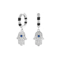 Lucky Hamsa Pave Earrings