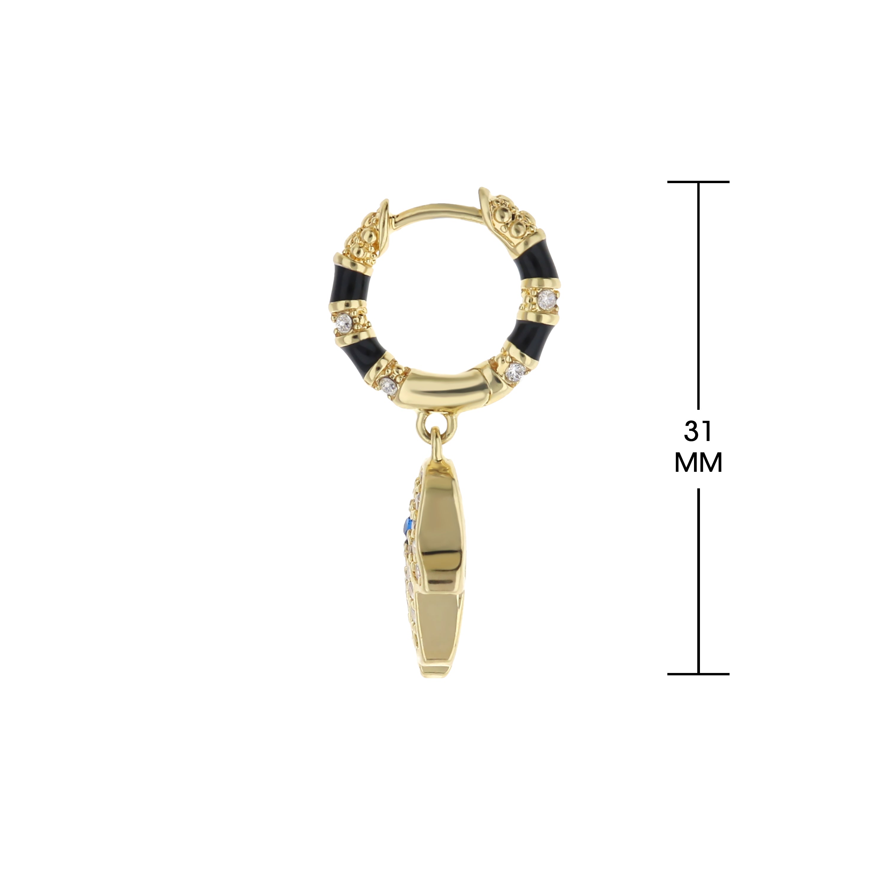Lucky Hamsa Pave Earrings