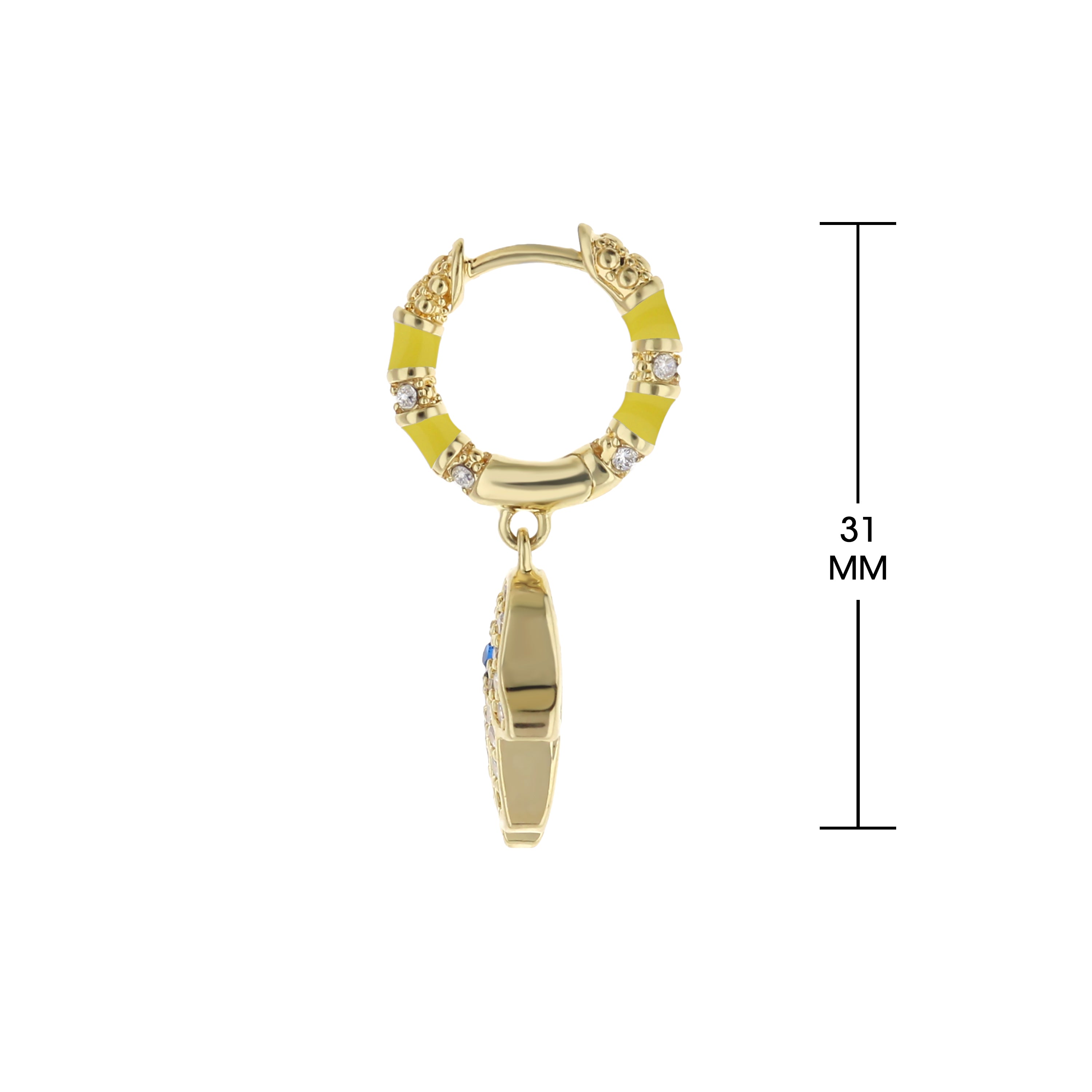 Lucky Hamsa Pave Earrings