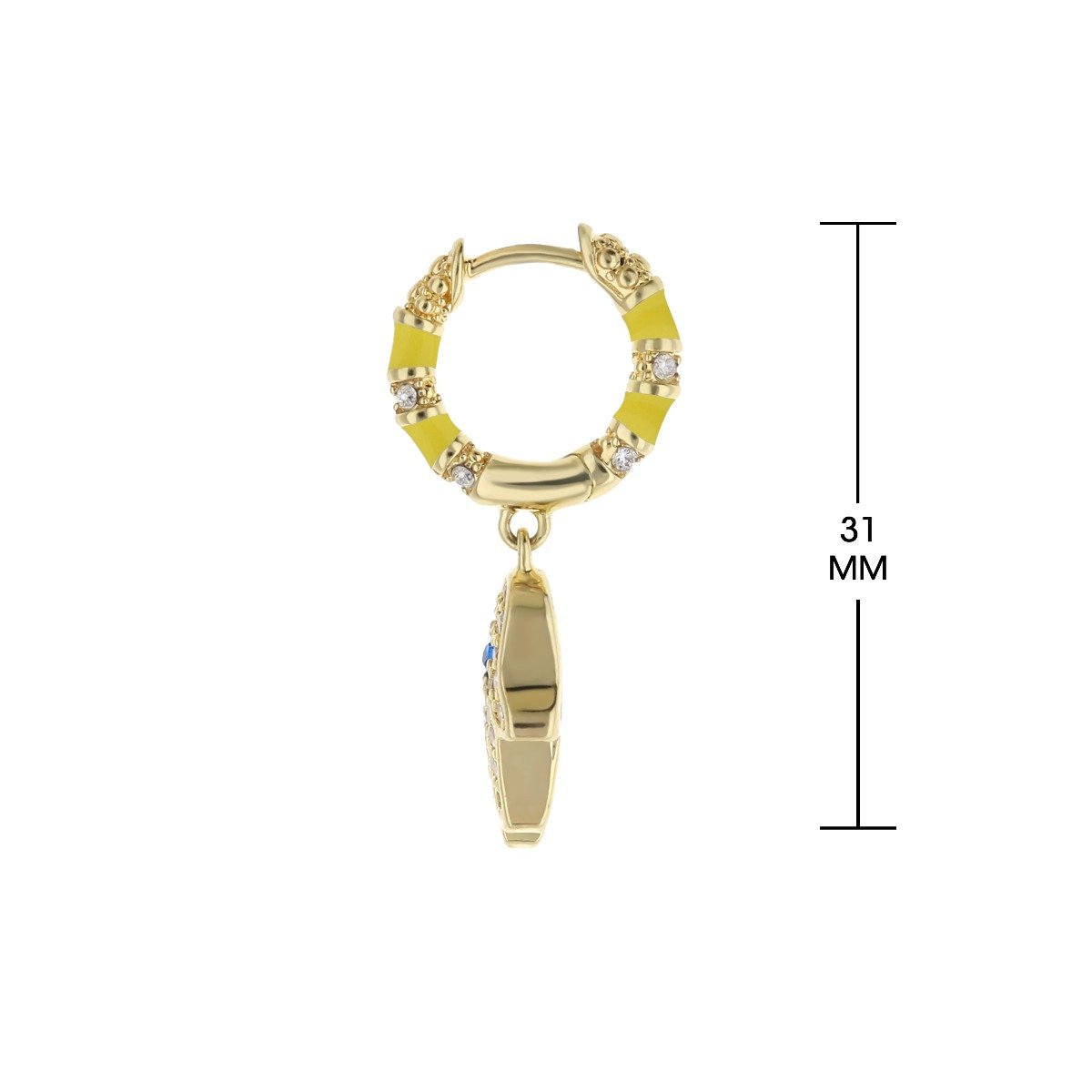 Lucky Hamsa Pave Earrings