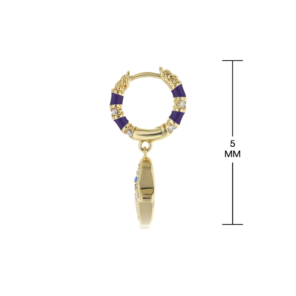Lucky Hamsa Pave Earrings