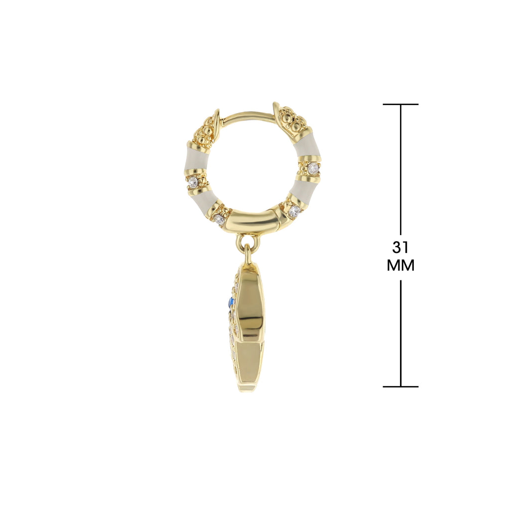 Lucky Hamsa Pave Earrings
