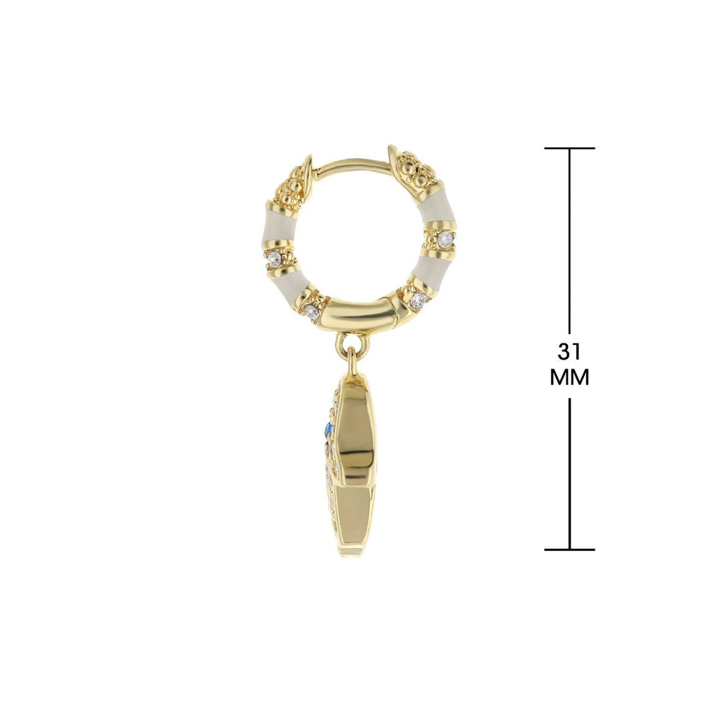 Lucky Hamsa Pave Earrings