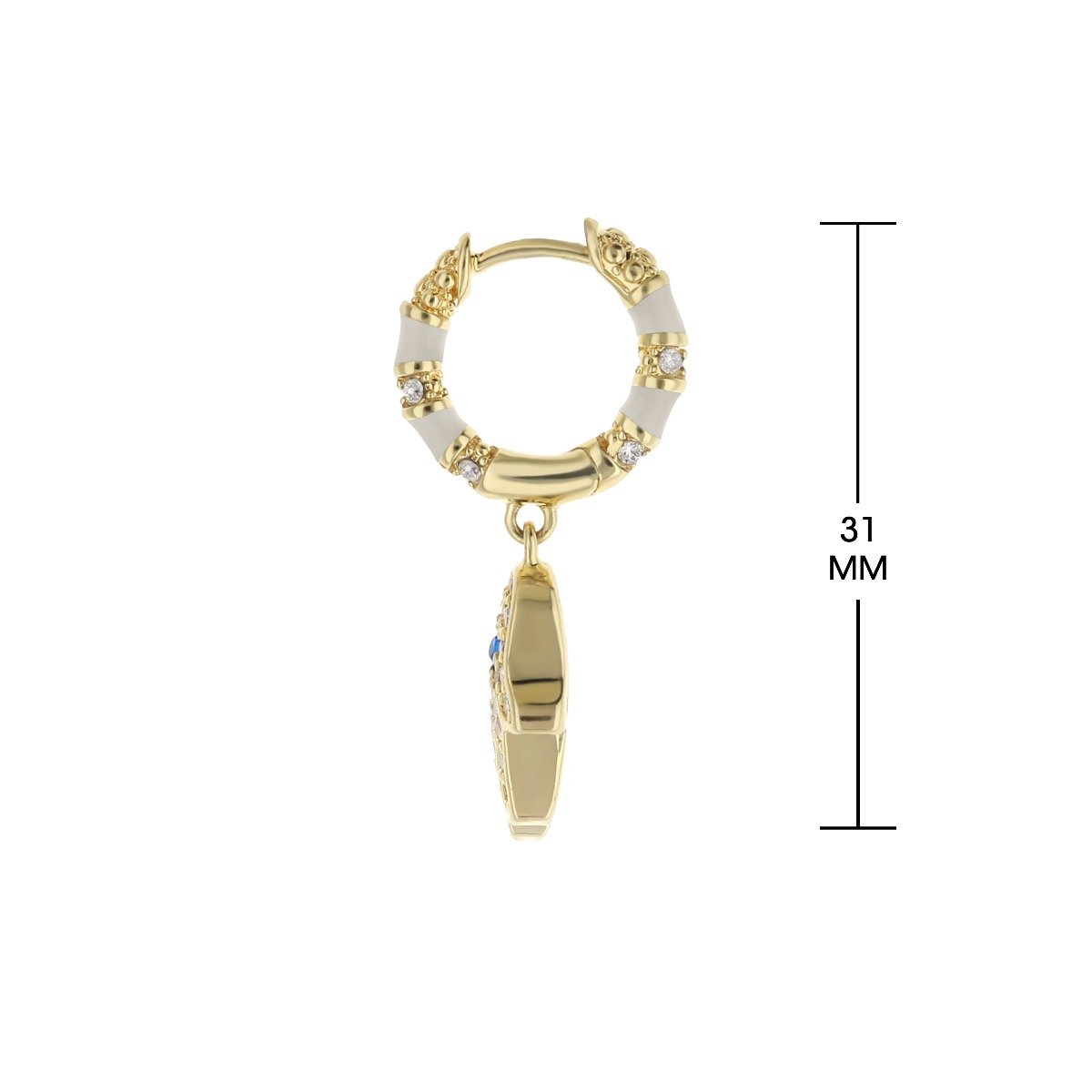 Lucky Hamsa Pave Earrings