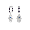 Lucky Hamsa Pave Earrings