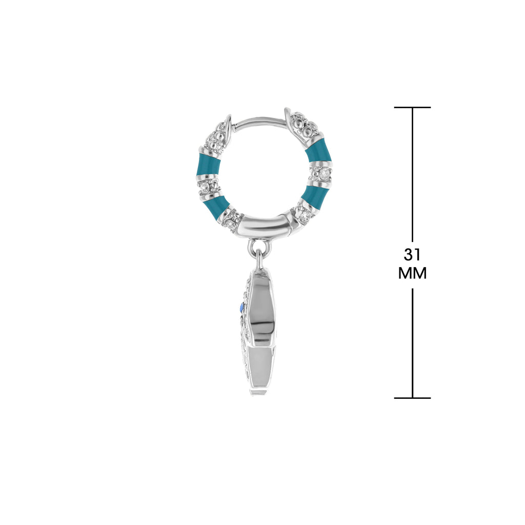 Lucky Hamsa Pave Earrings
