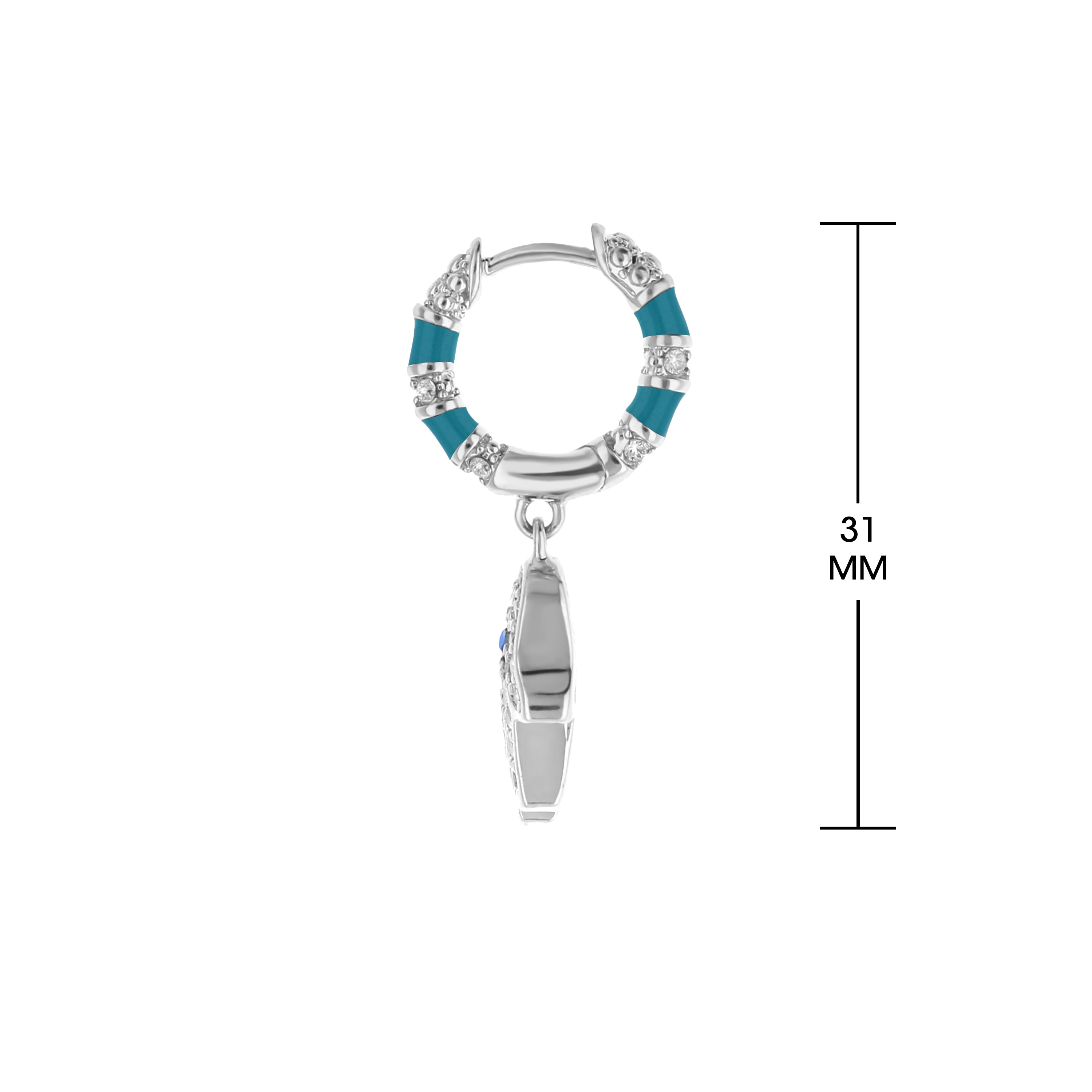Lucky Hamsa Pave Earrings