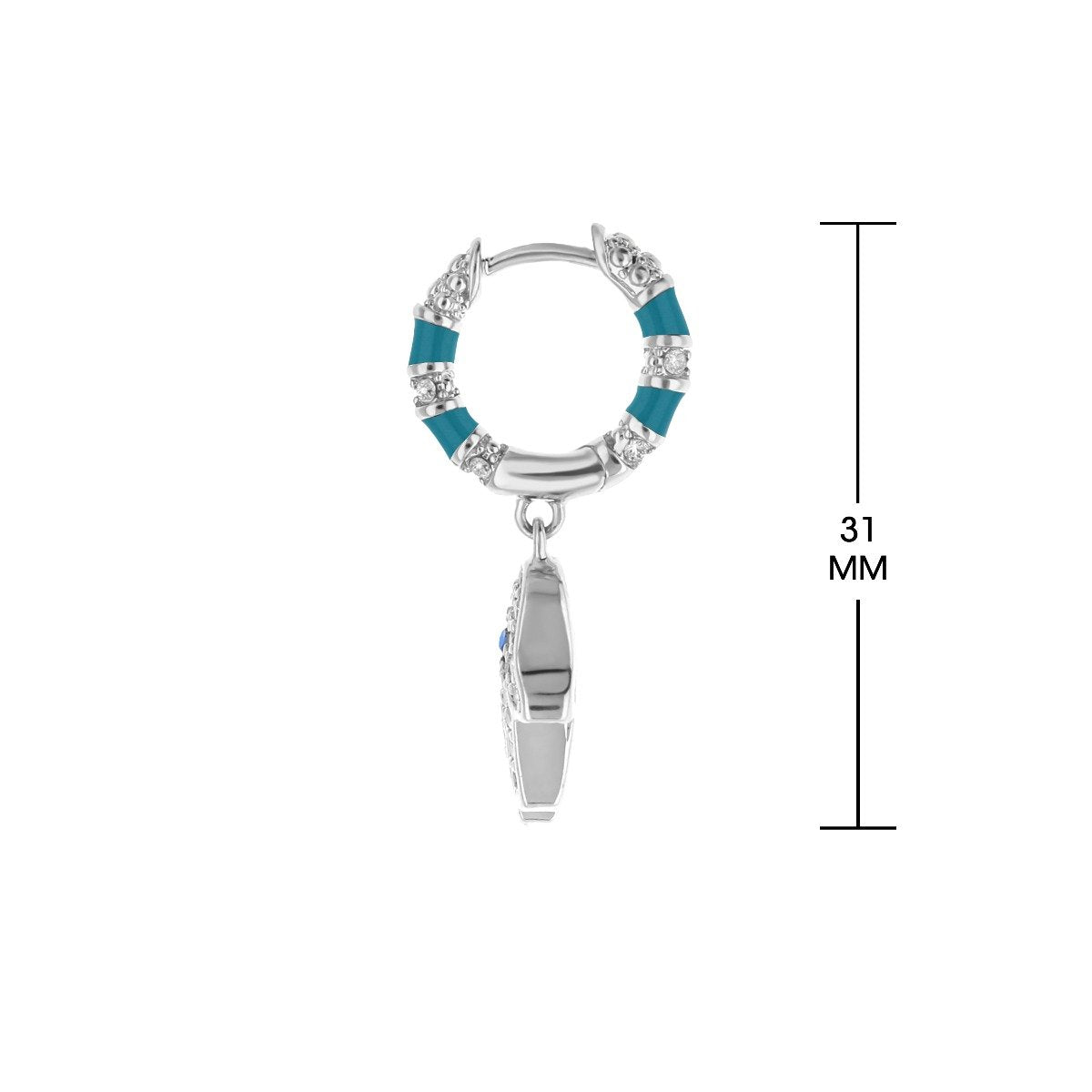 Lucky Hamsa Pave Earrings