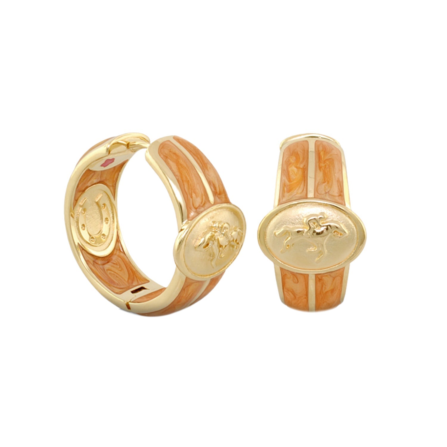 Equestrian Hoop Earrings
