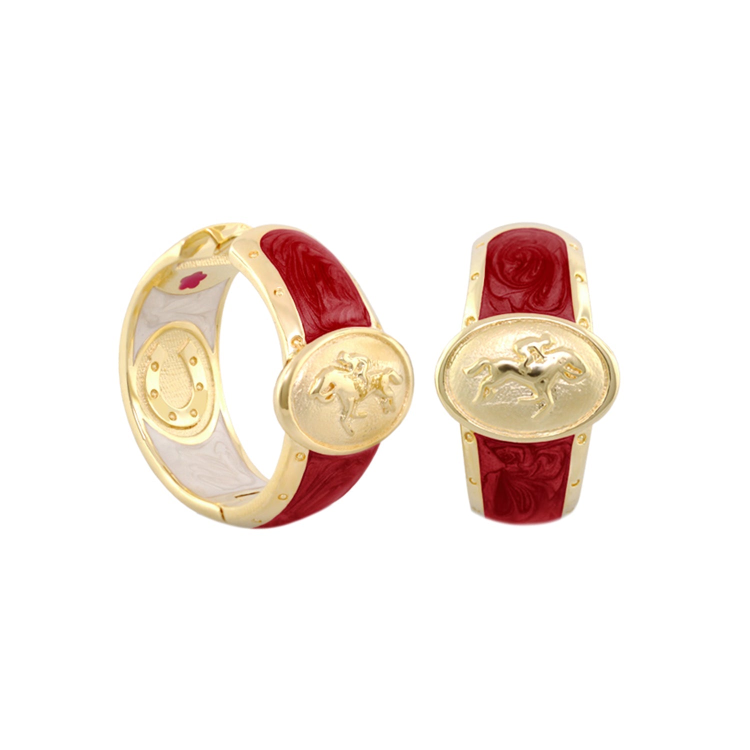 Equestrian Hoop Earrings