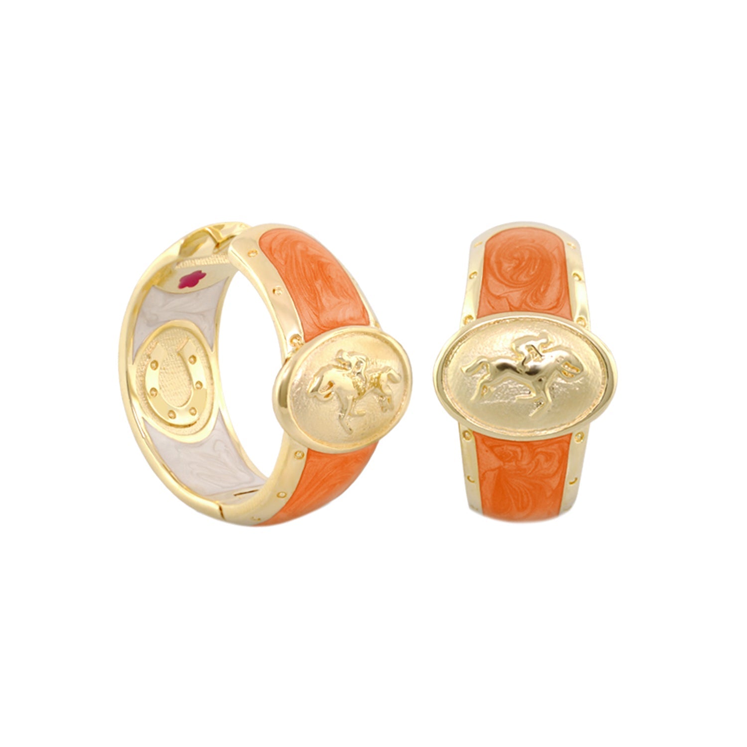 Equestrian Hoop Earrings
