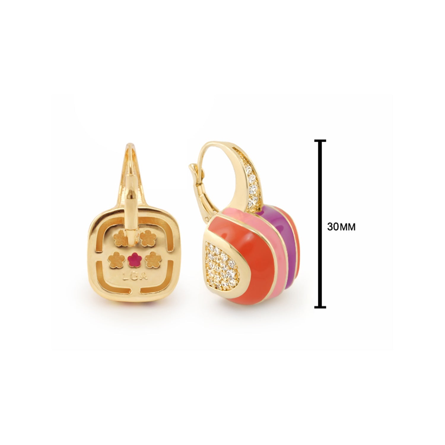 Stripes of Pave Earring