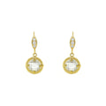 Eau Round Cz Earrings