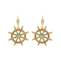 Eau Ship Wheel Earrings