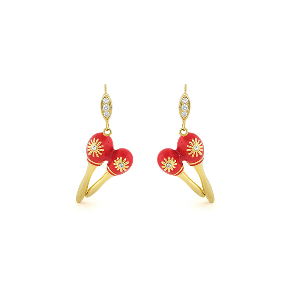 Eau Enamel Maracas Earrings
