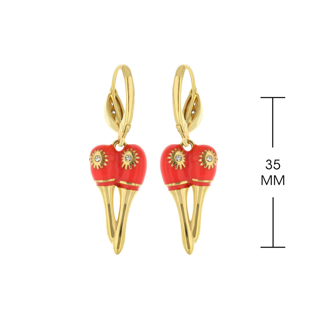 Eau Enamel Maracas Earrings