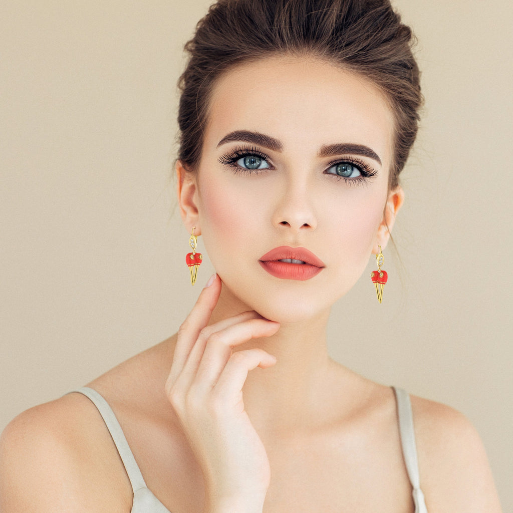 Eau Enamel Maracas Earrings