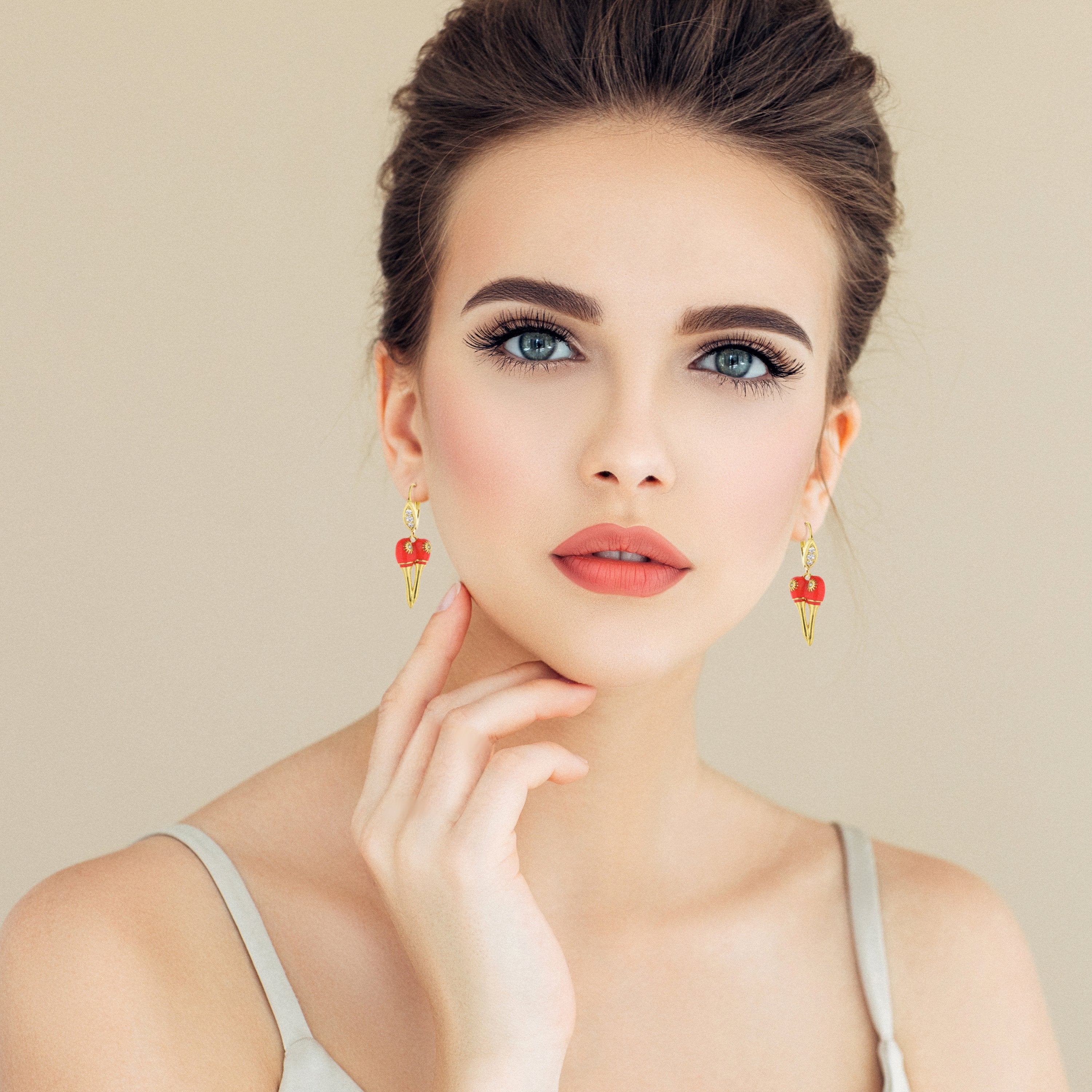 Eau Enamel Maracas Earrings