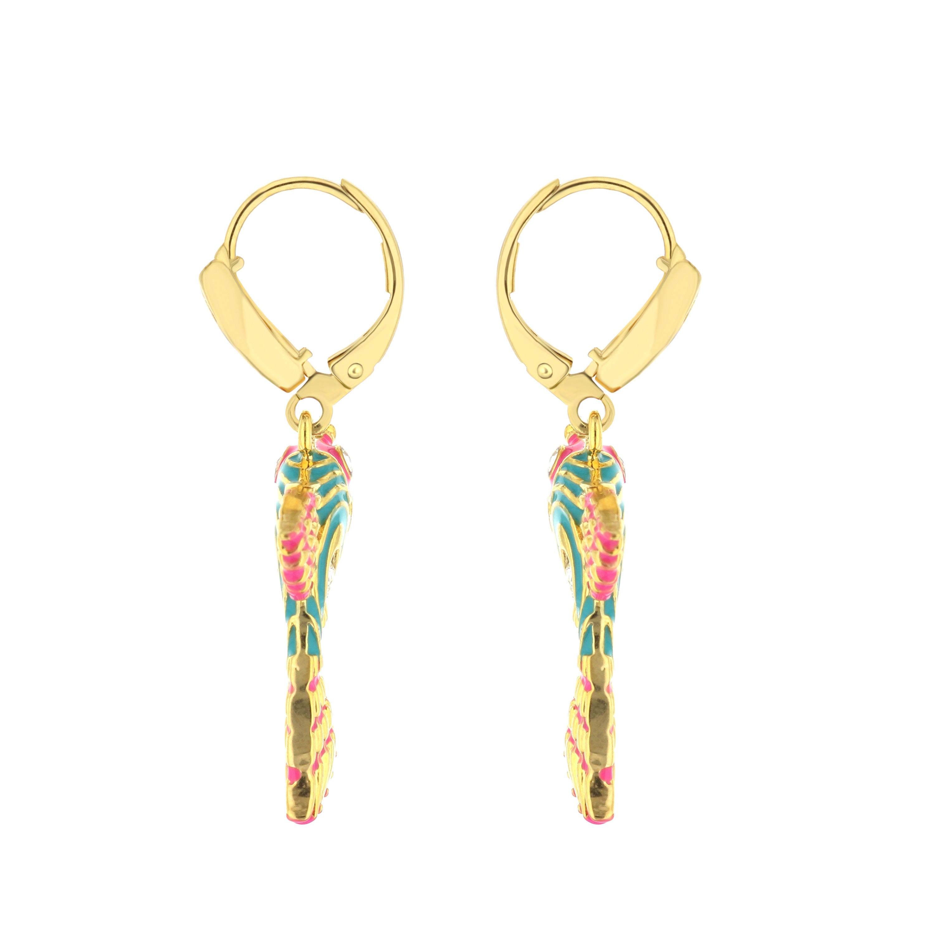 Eau Enamel Fish Earrings