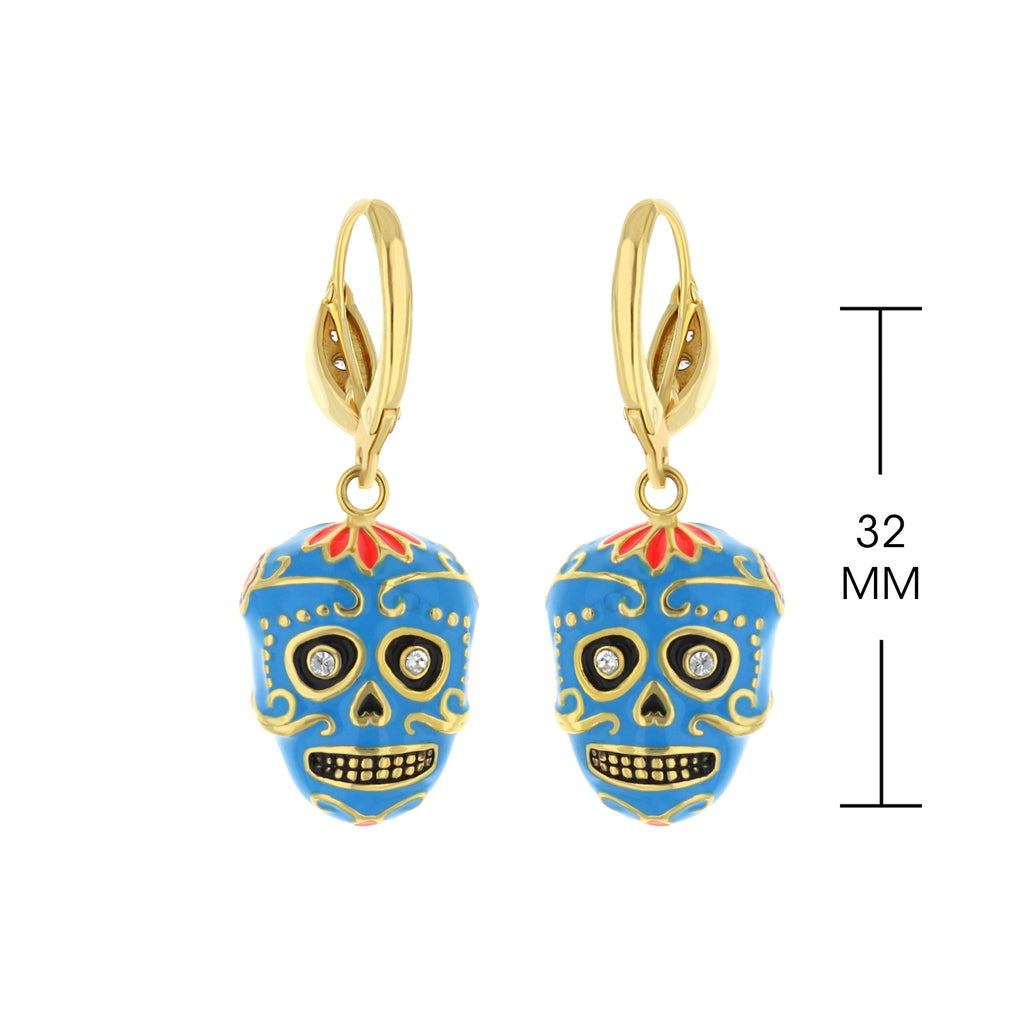 Eau Dia De Los Muertos Skull Earrings