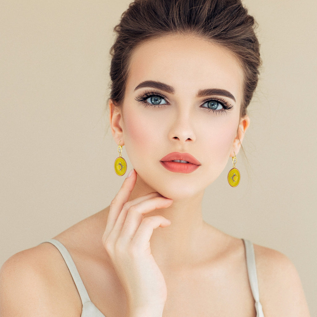 Eau Enamel Mexican Sombrero Earrings