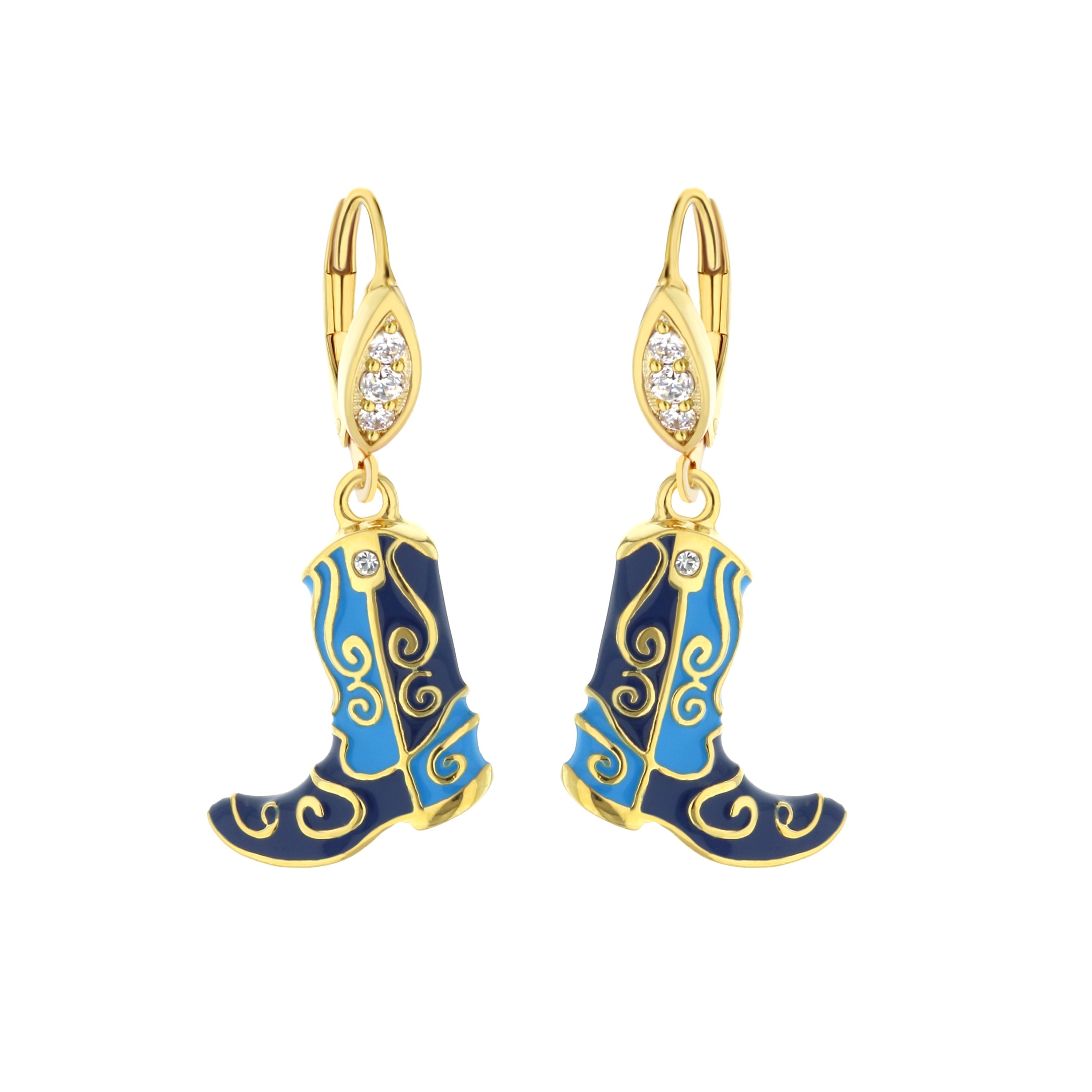 Eau Enamel Boot Earrings