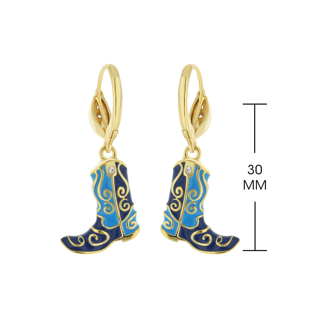 Eau Enamel Boot Earrings