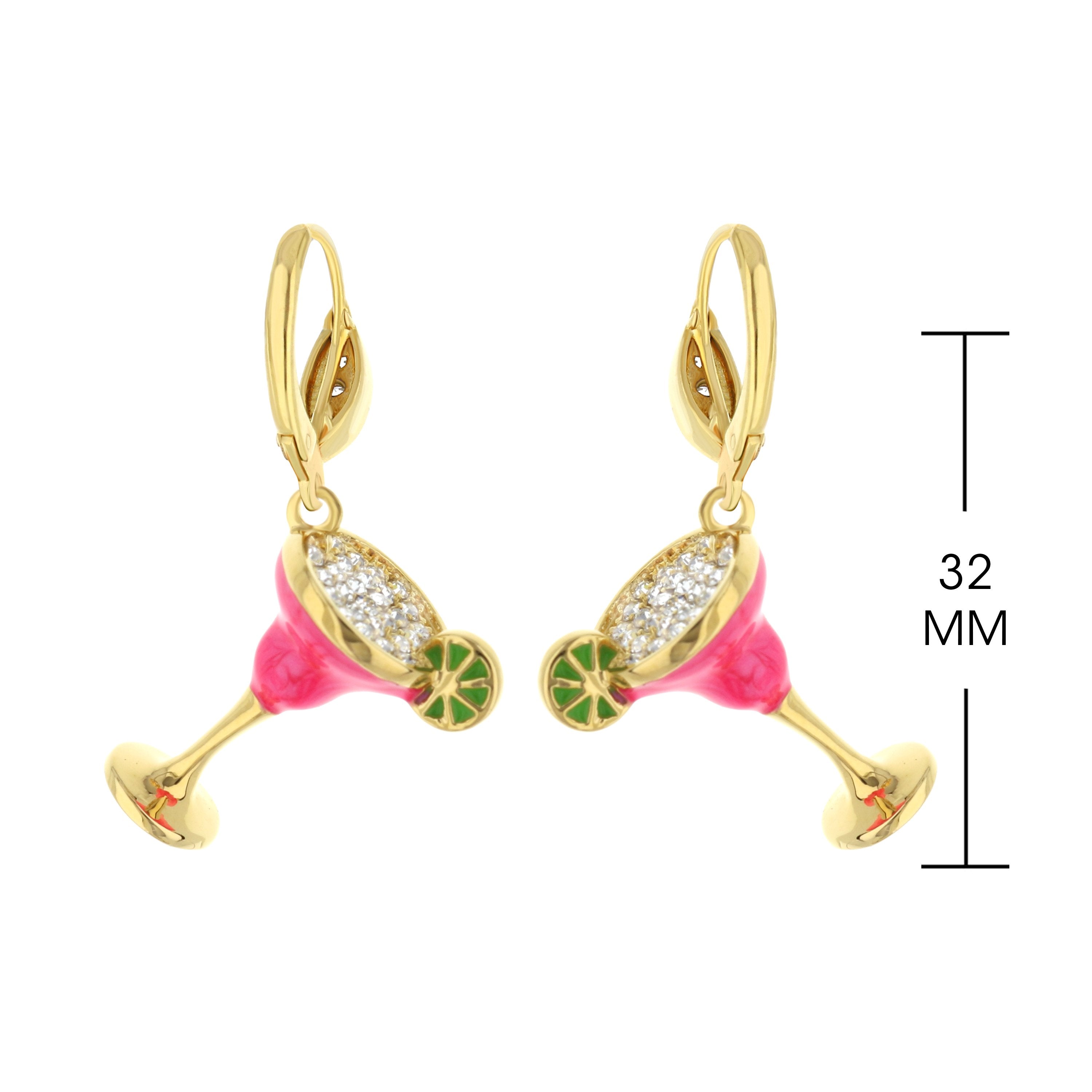 Eau Enamel Margarita Earrings