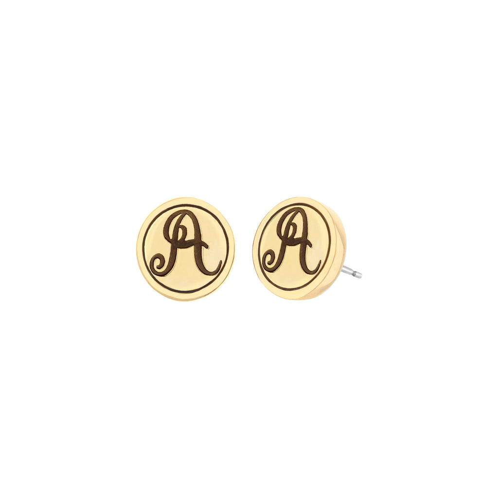 Initial A Earring