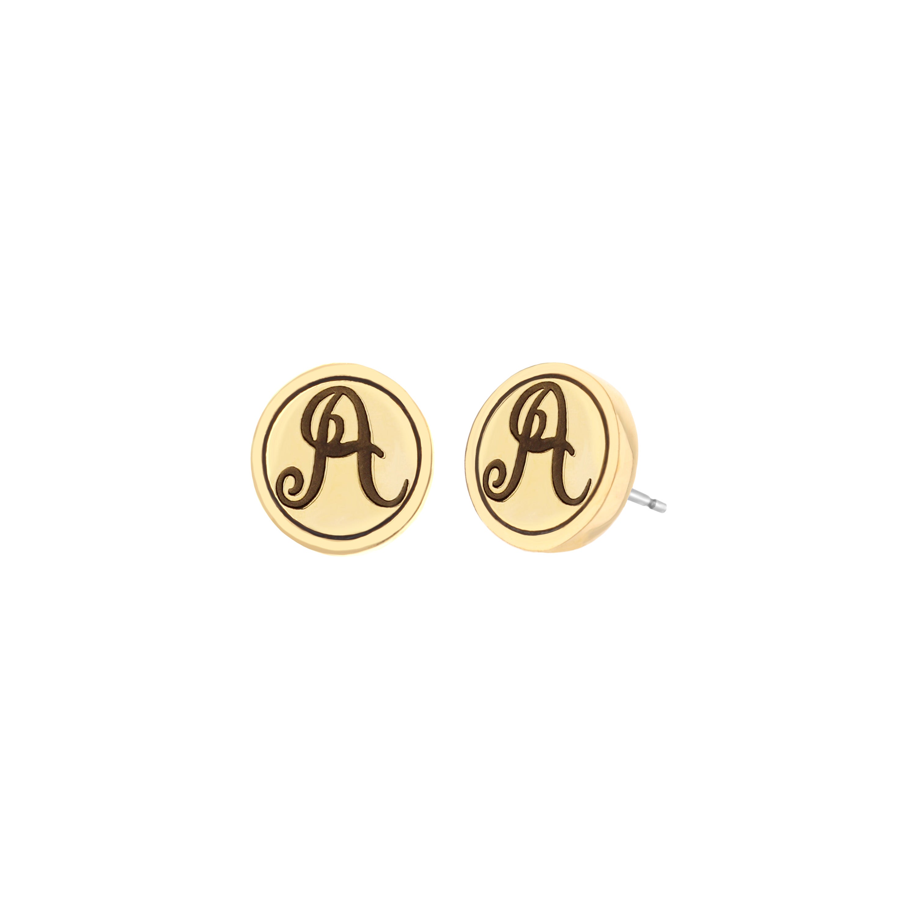 Initial A Earring