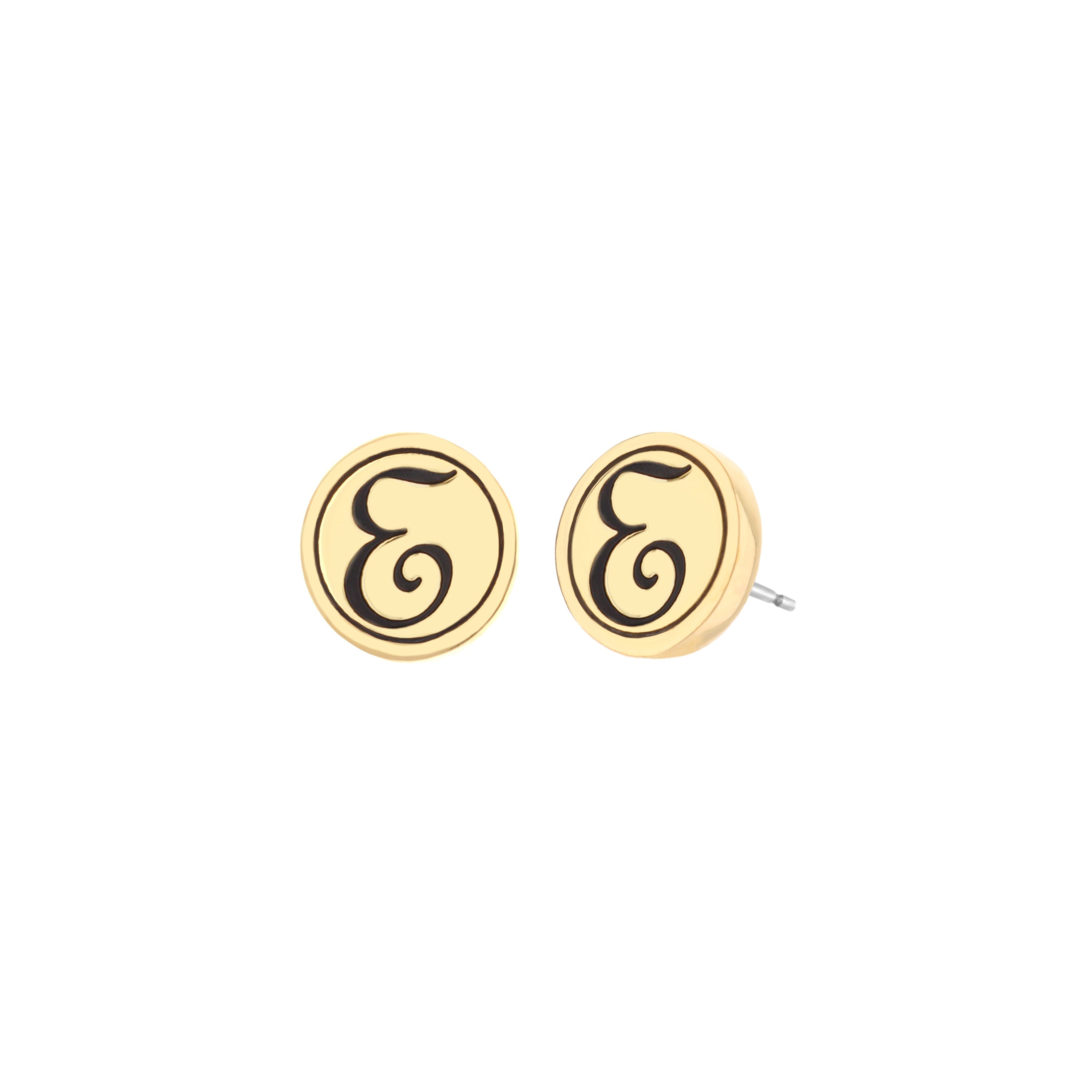 Initial E Earring
