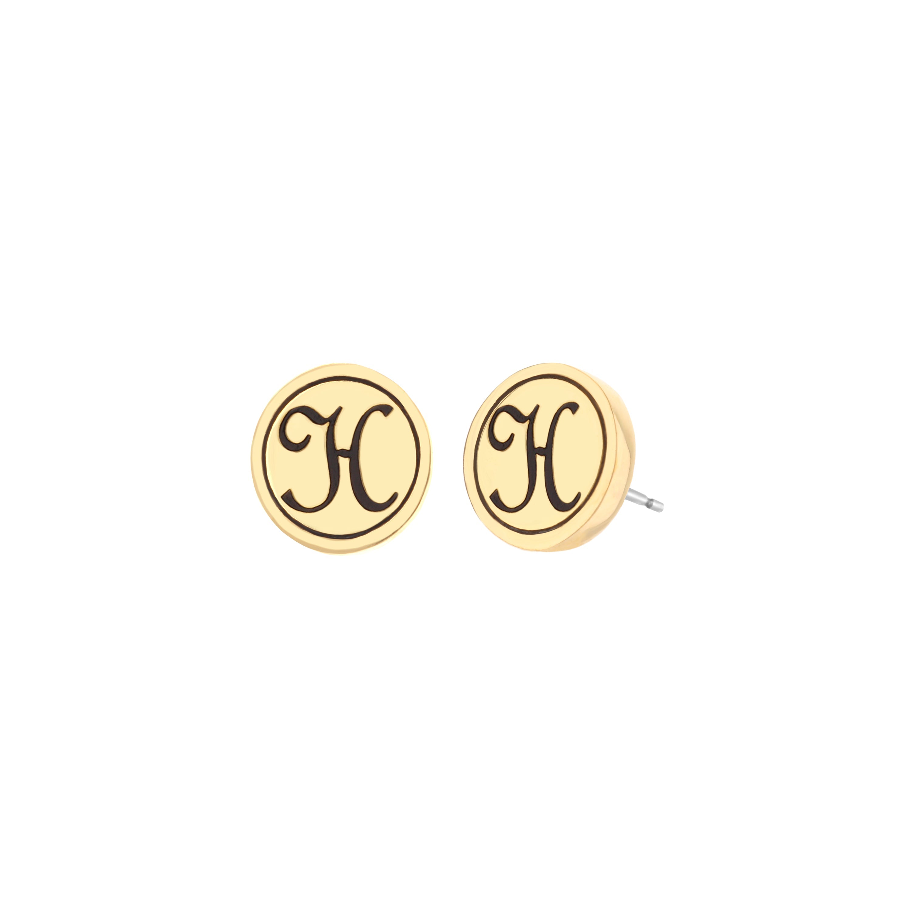 Initial H Earring