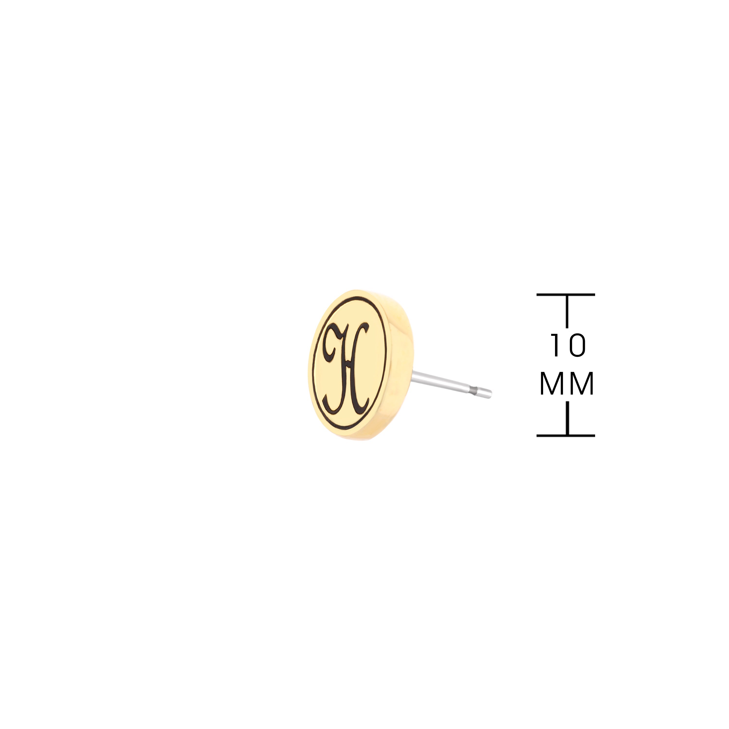 Initial H Earring