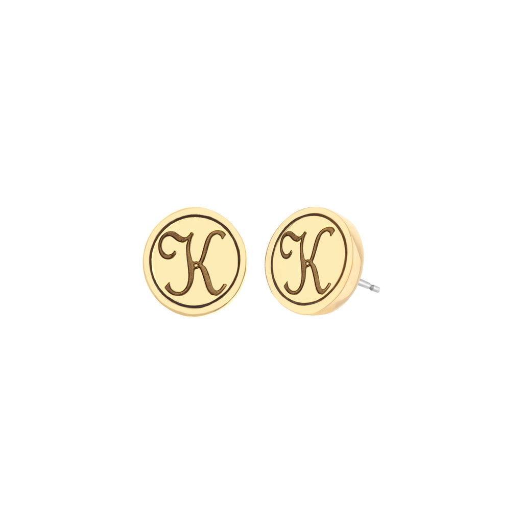 Initial K Earring