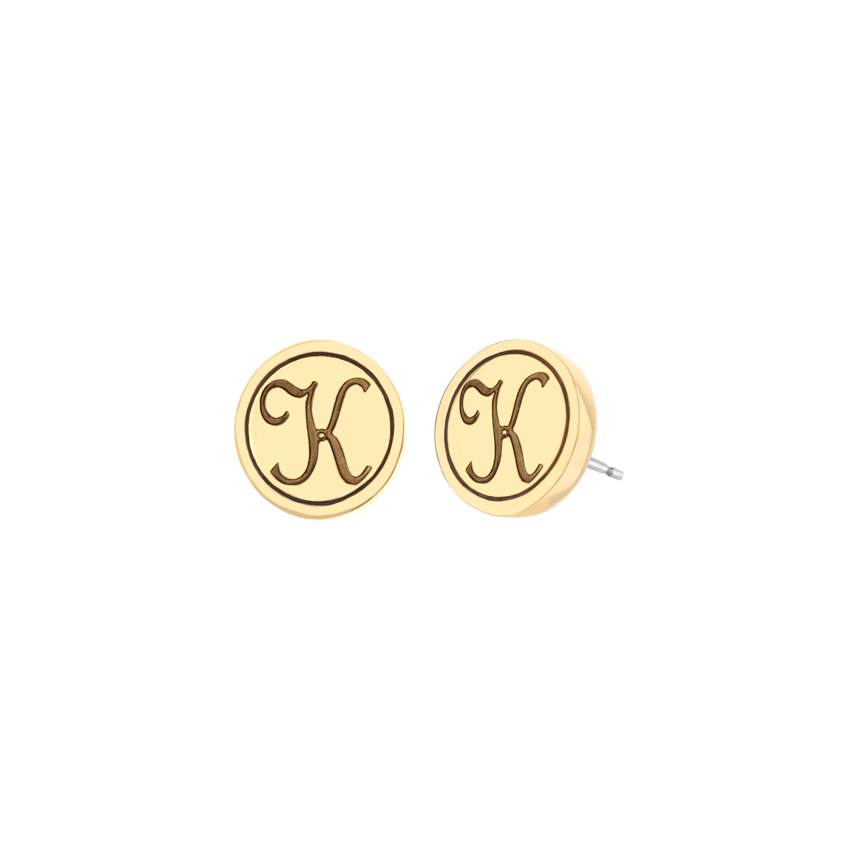 Initial K Earring