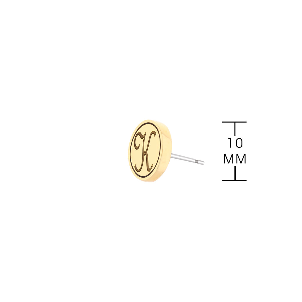 Initial K Earring