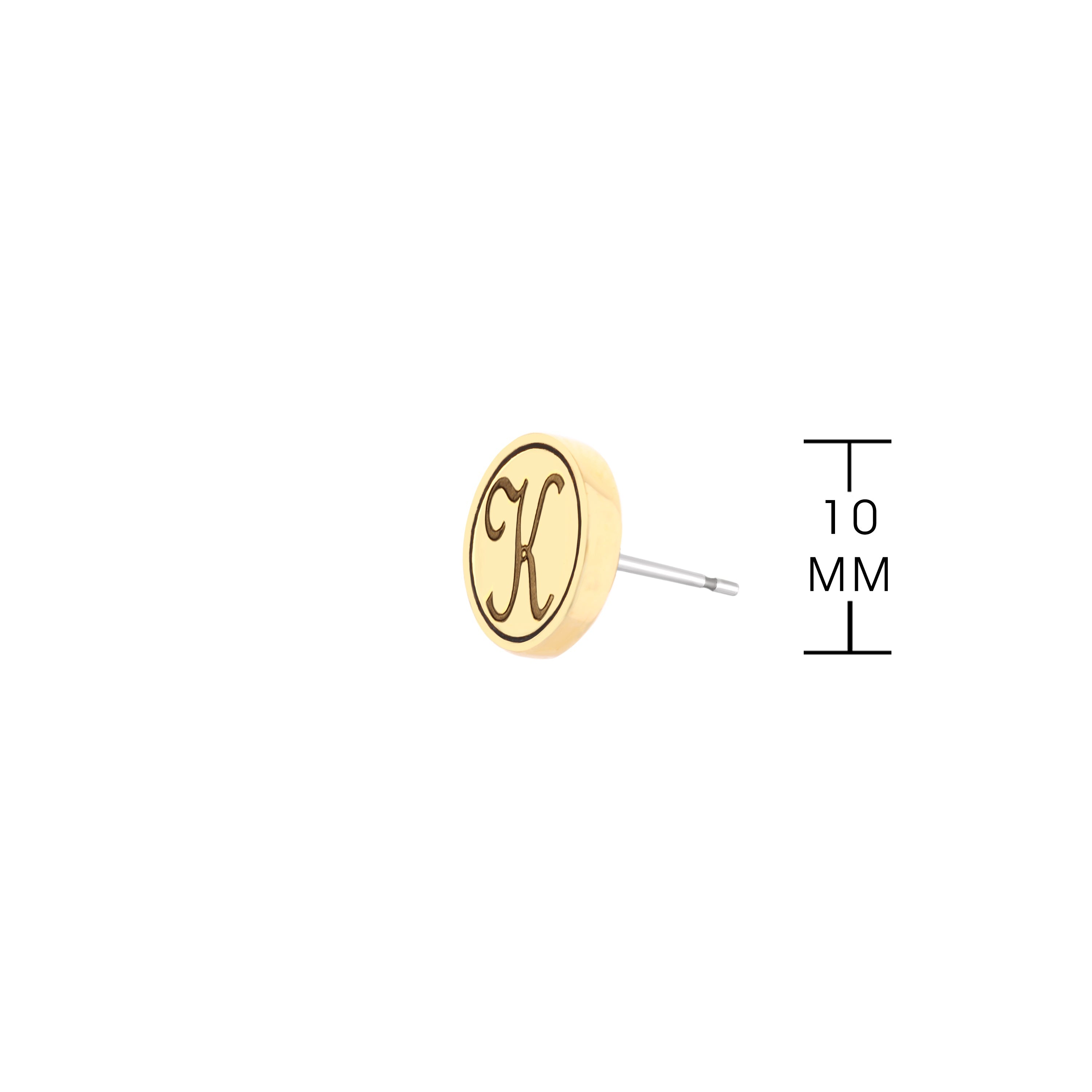 Initial K Earring