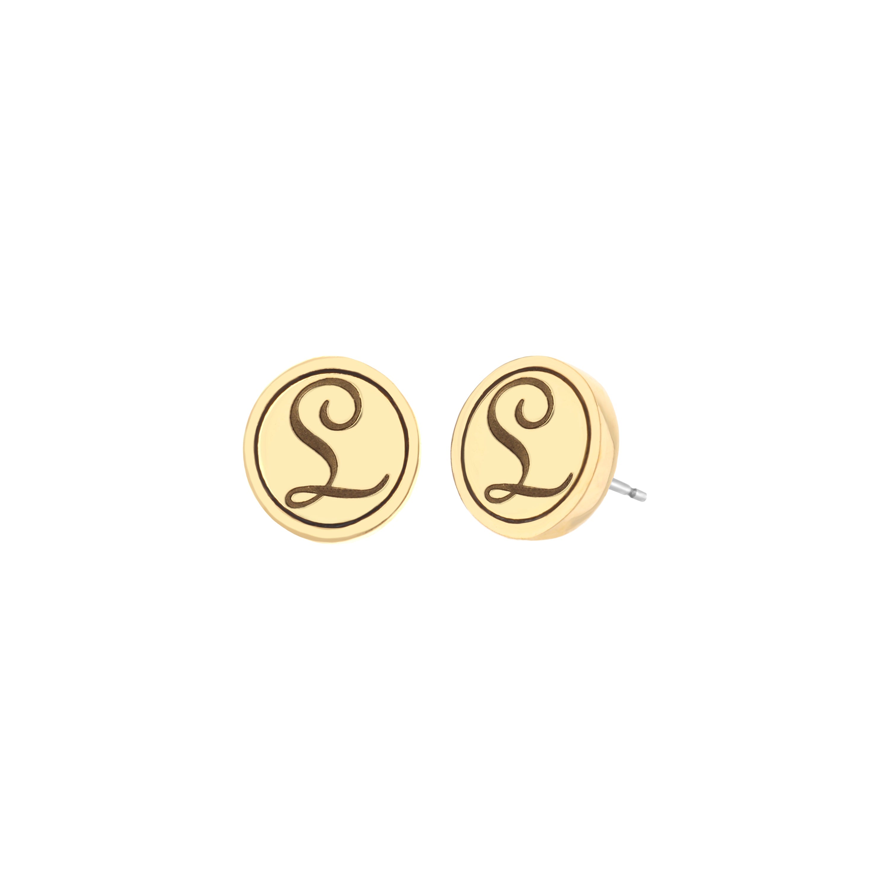 Initial L Earring