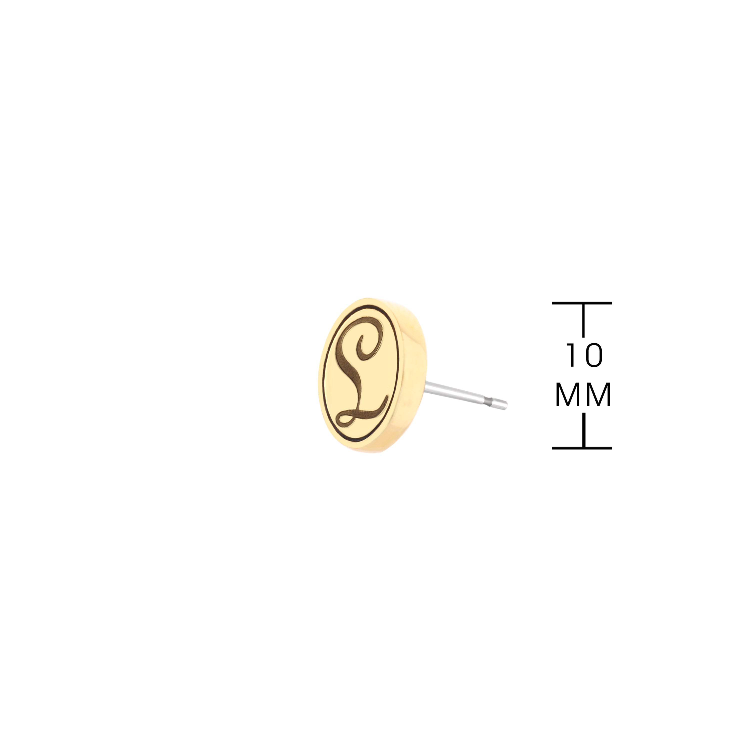 Initial L Earring