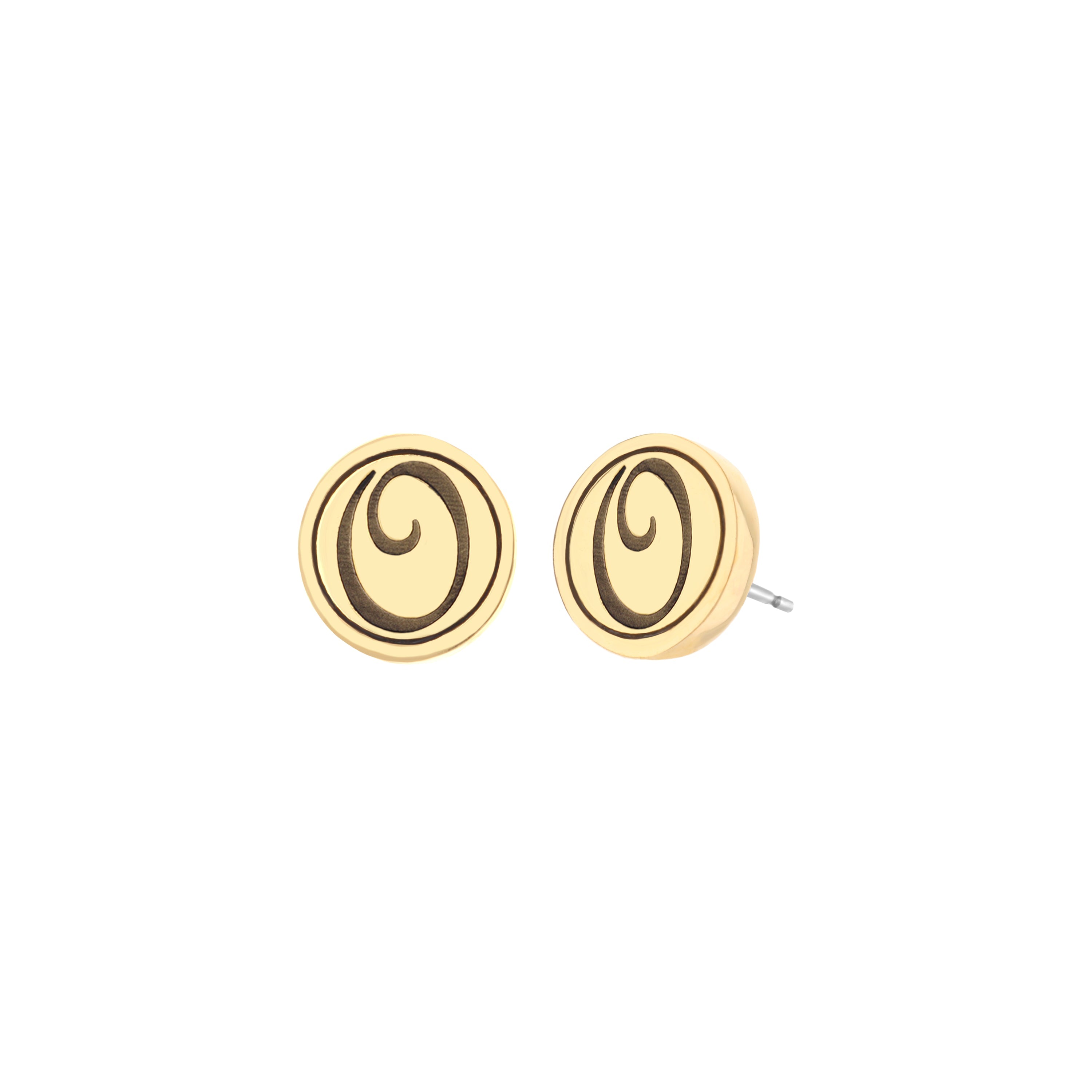 Initial O Earring