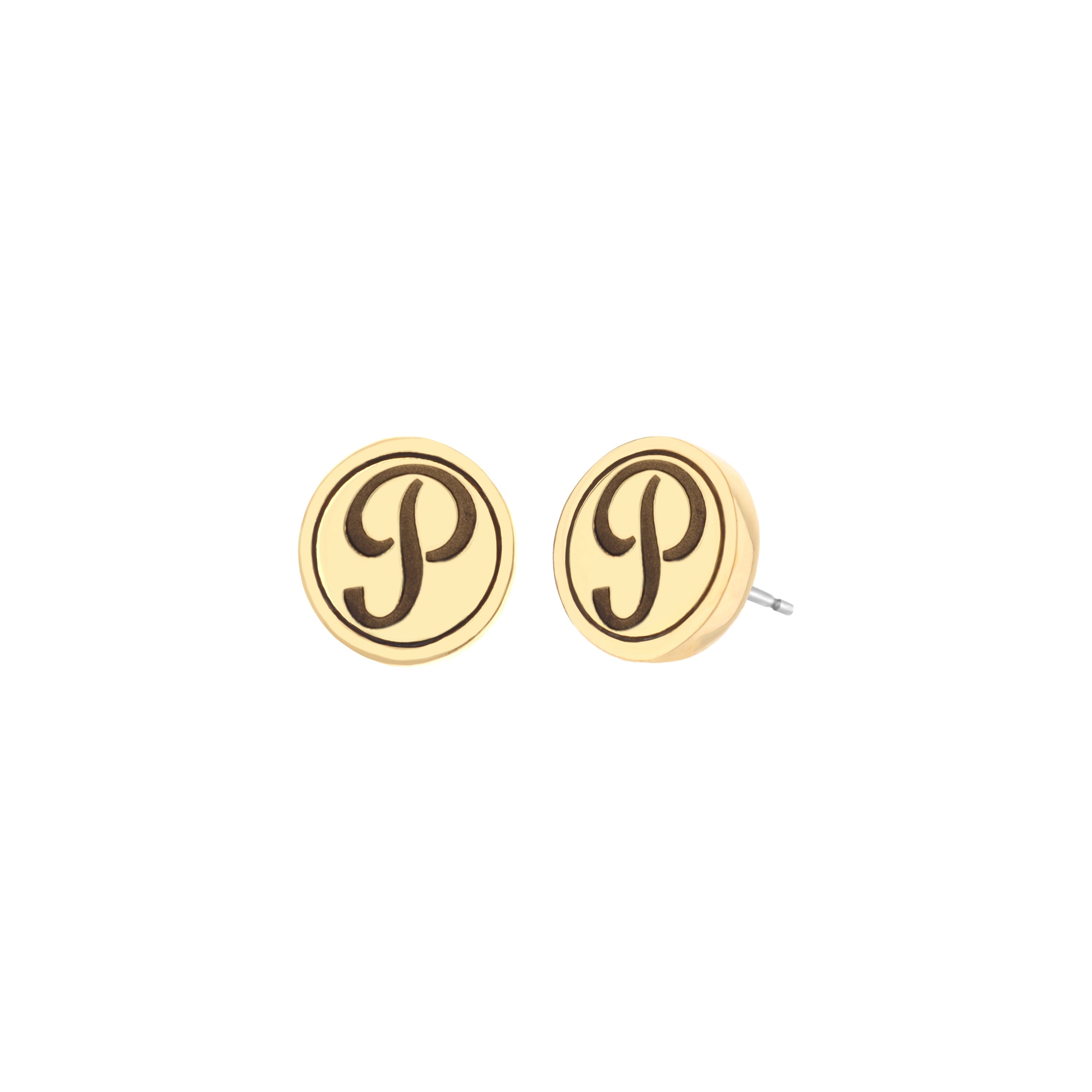 Initial P Earring