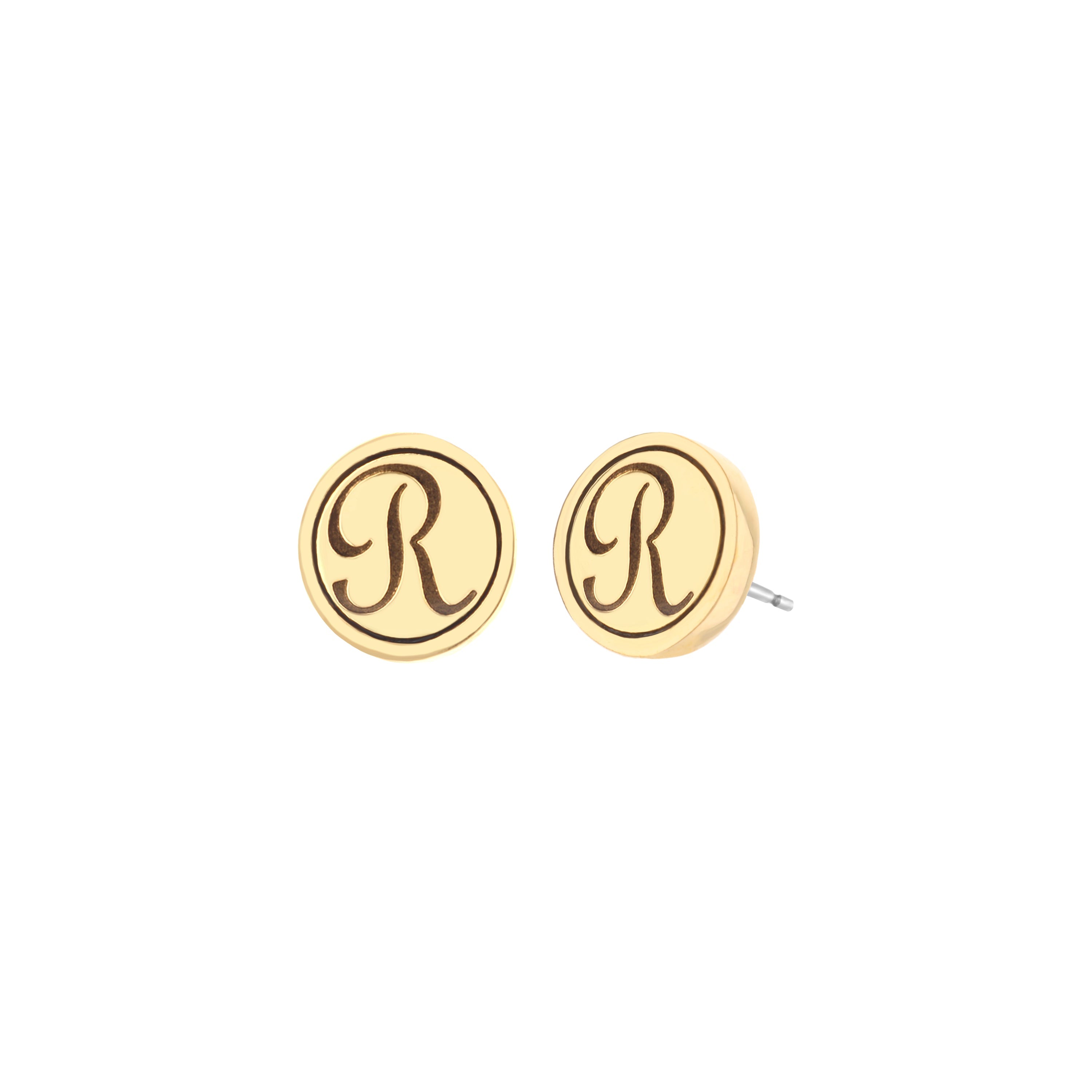 Initial R Earring