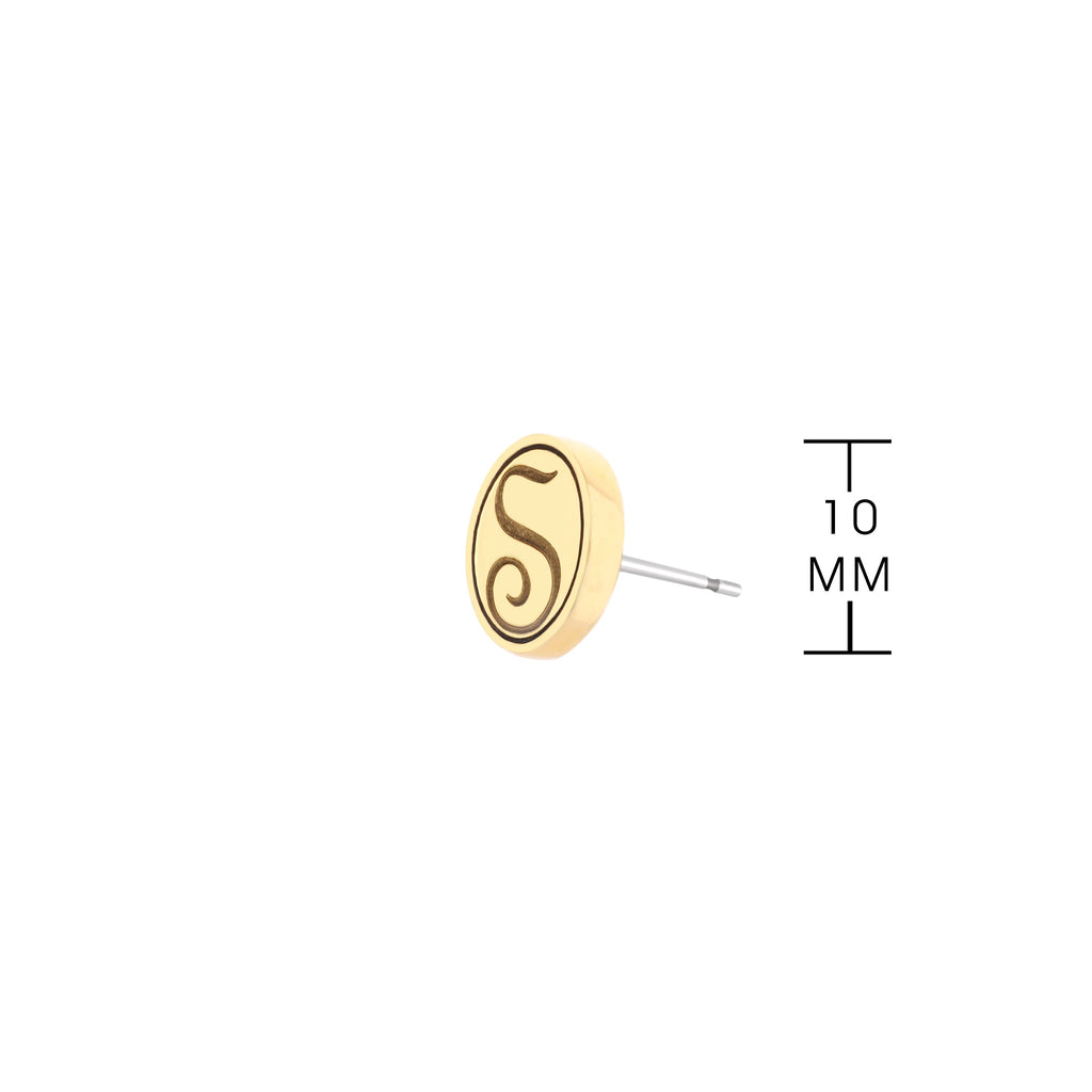 Initial S Earring