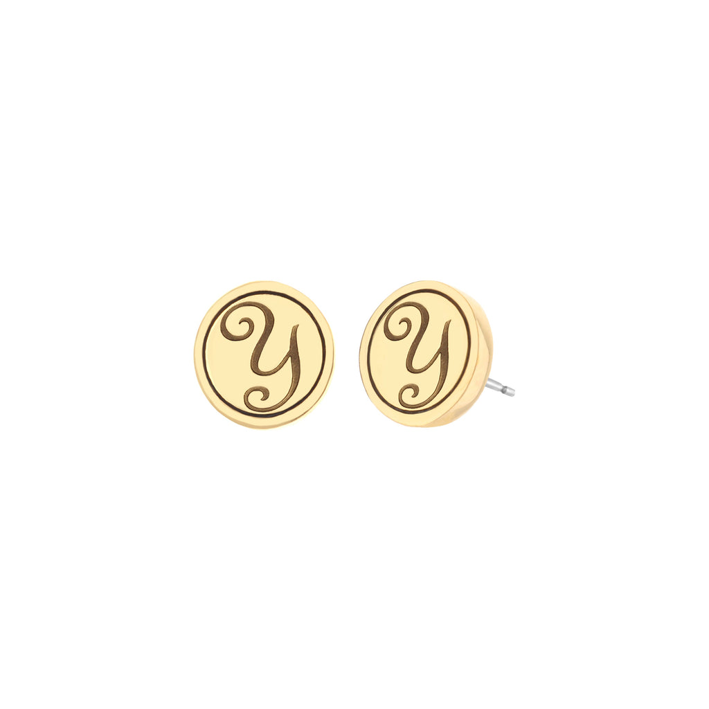 Initial Y Earring