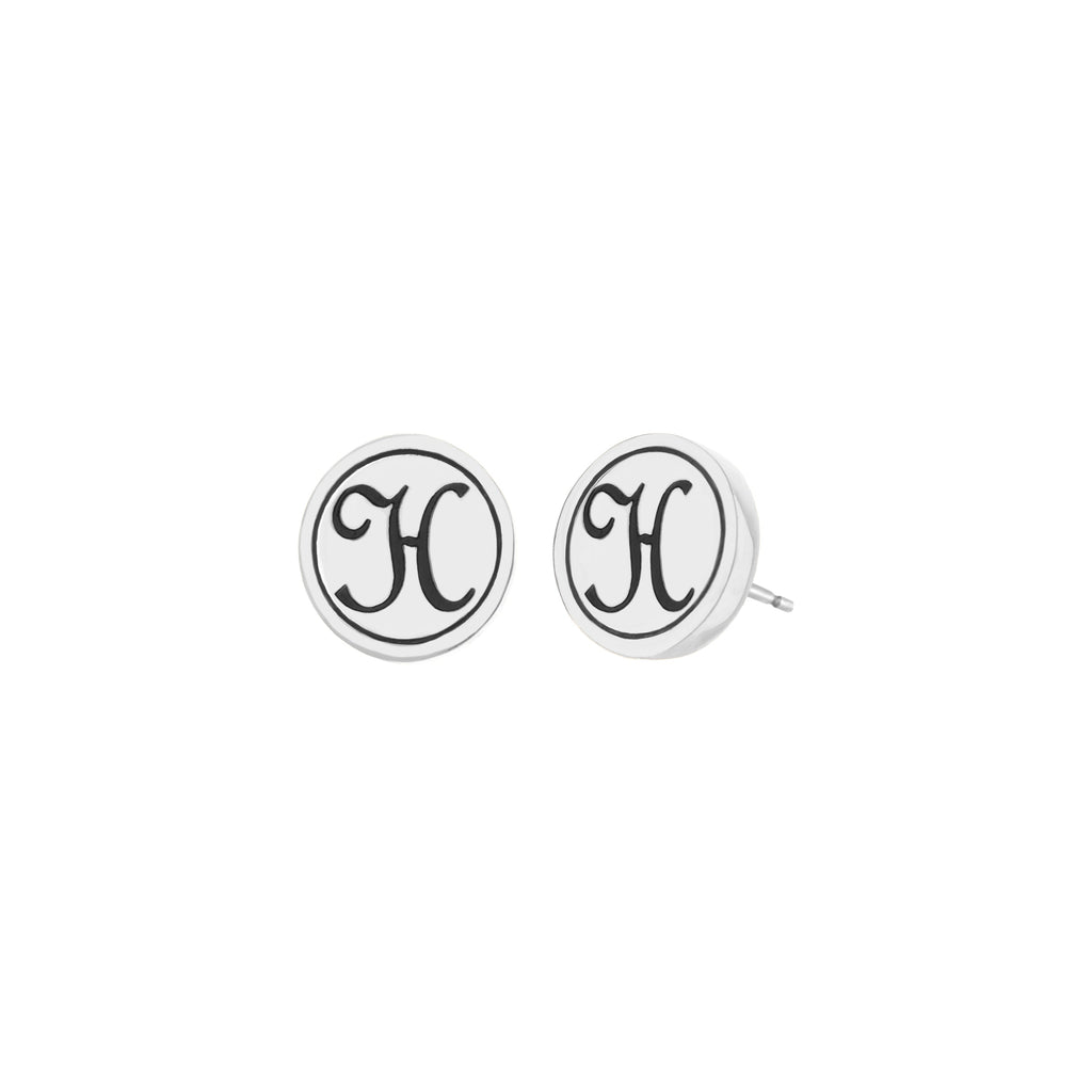 Initial H Earring