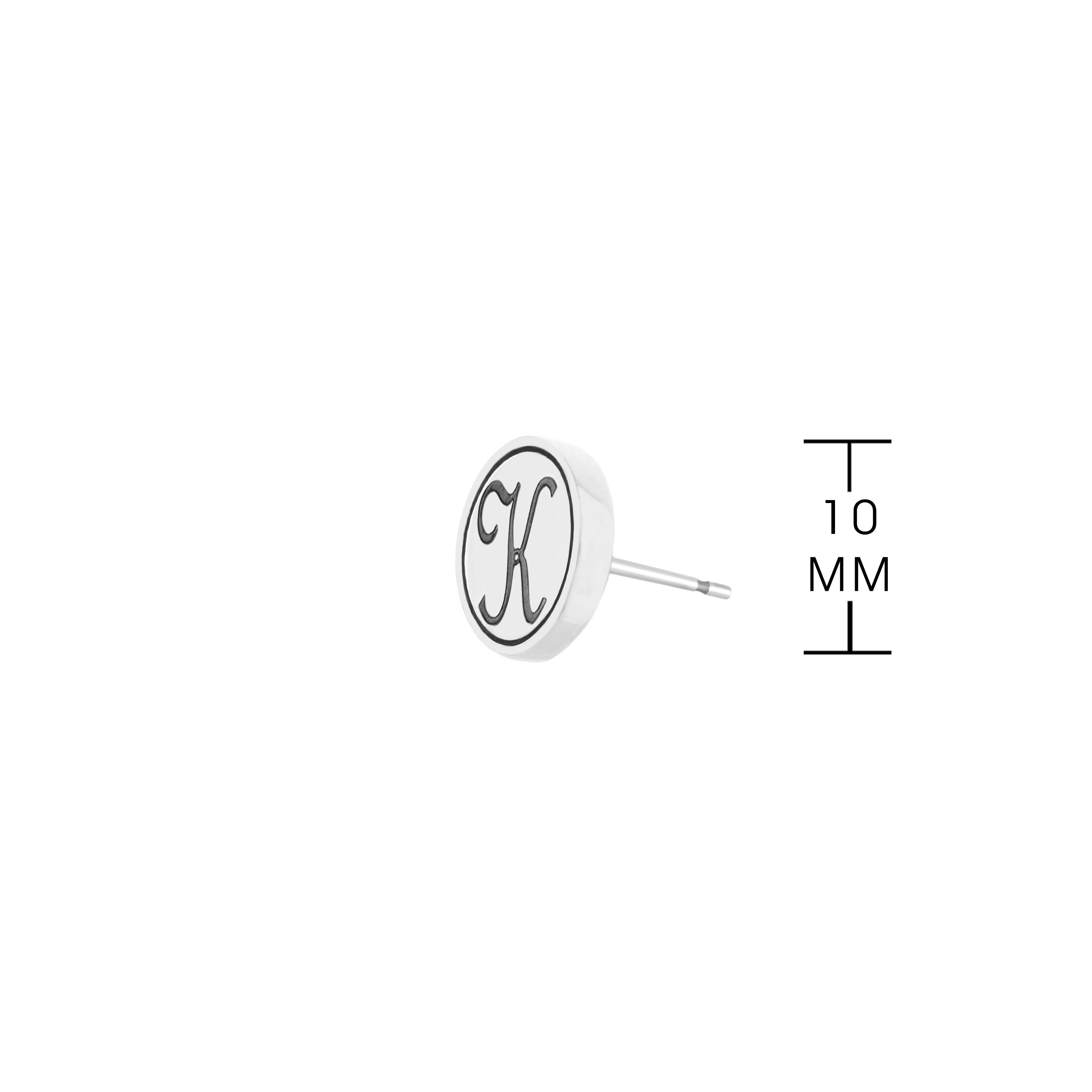 Initial K Earring
