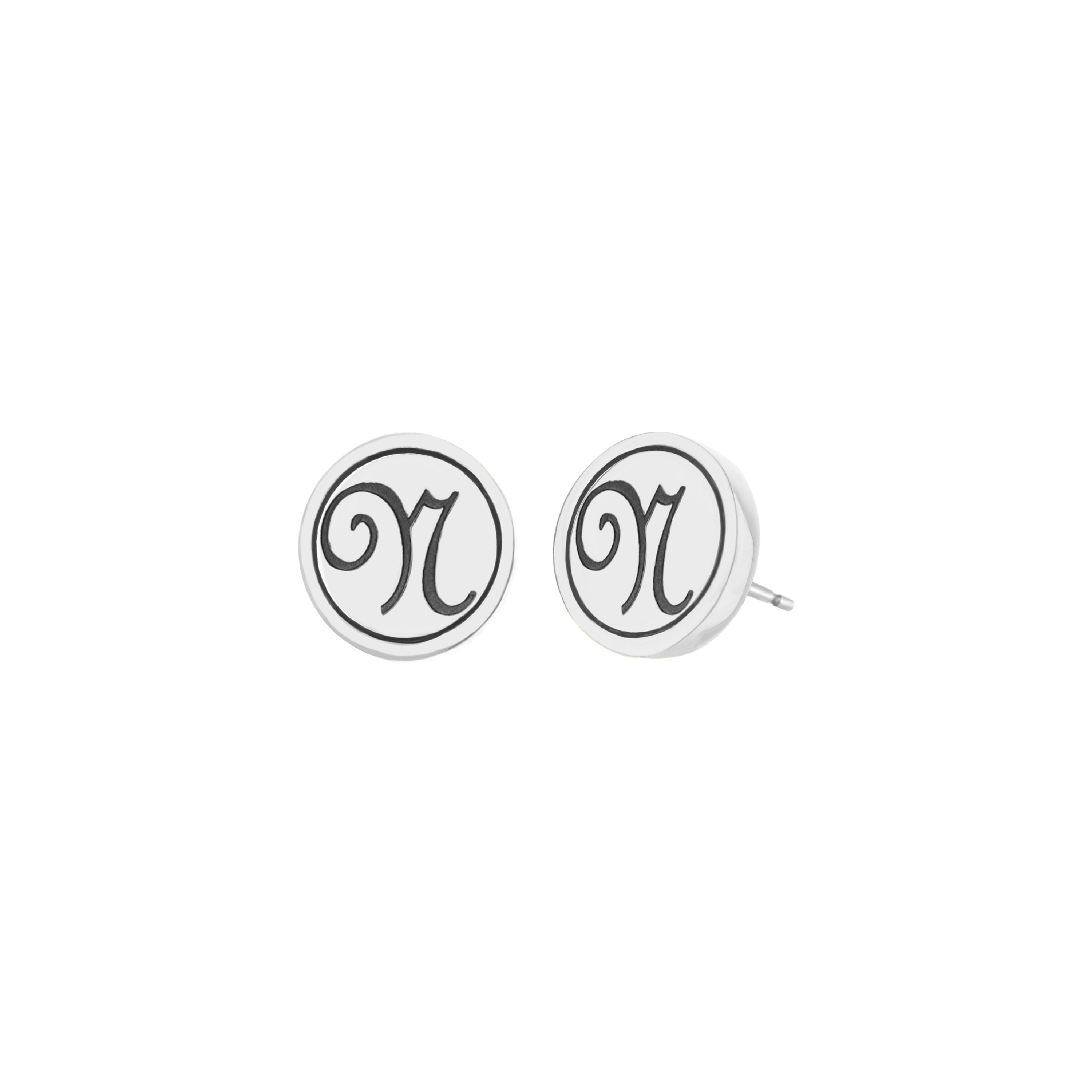 Initial N Earring