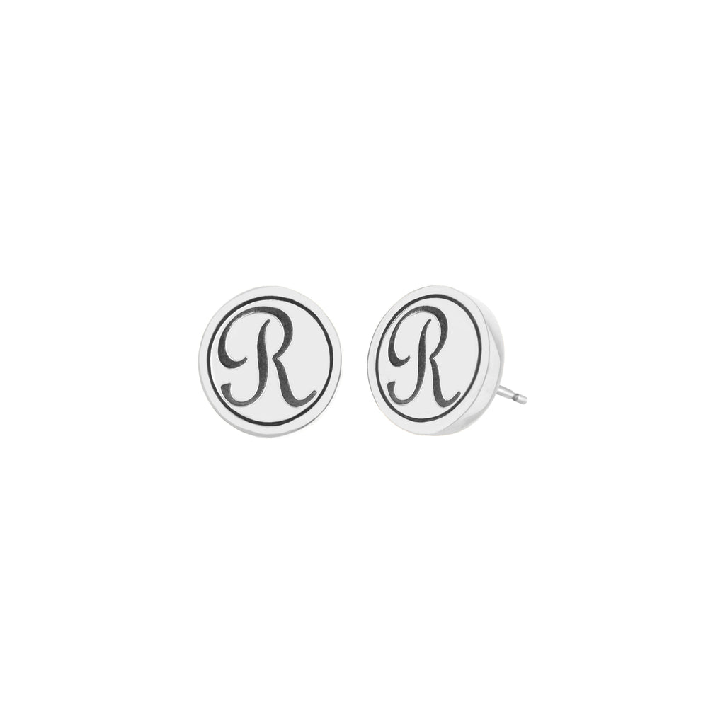 Initial R Earring
