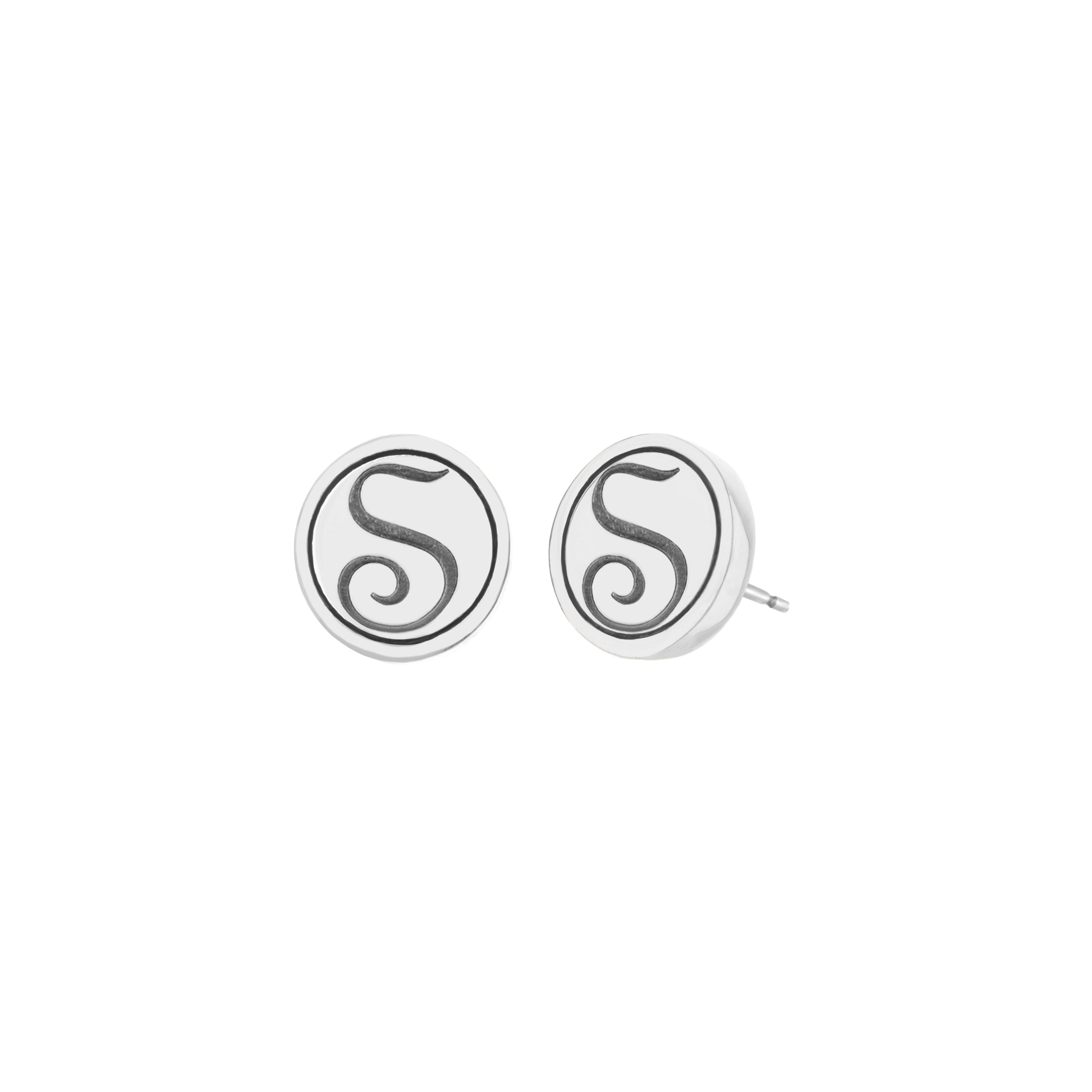 Initial S Earring